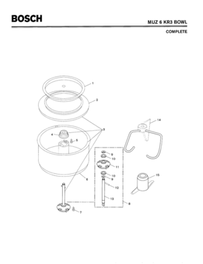 01 - COMPLETE Diagram and Parts List for MUZ6KR3  Bosch Mixer