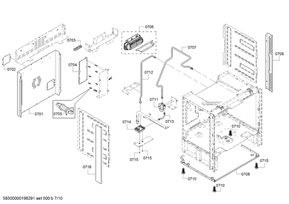 Diagram 7 Diagram and Parts List for HGI8054UC-07  Bosch Range