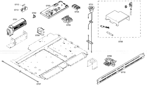 Control Assy Diagram and Parts List for MEMCW301EB01  Thermador Microwave