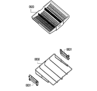 Rack 2 Diagram and Parts List for SGX68U55UC A5 Bosch Dishwasher