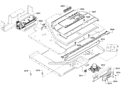 Latch Diagram and Parts List for HBL5751UCC 02 Bosch Microwave