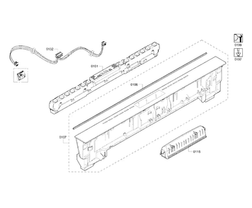 Control Panel Diagram and Parts List for SHX68T55UC 02 Bosch Dishwasher