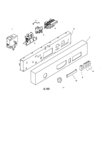 Fascia Panel Diagram and Parts List for SHU3016UC 06 Bosch Dishwasher