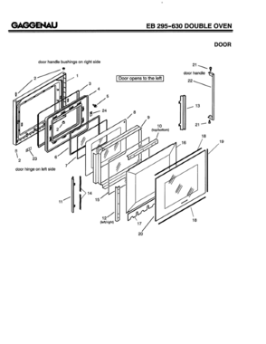 06 - DOOR Diagram and Parts List for EB295-630  Bosch Range