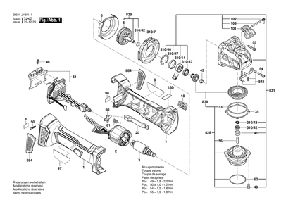 Part Location Diagram of 1619P15799 Bosch Sticker