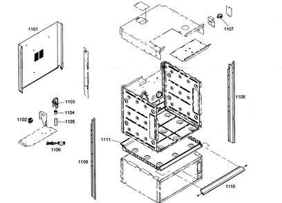 Mounting Diagram and Parts List for MEMW271ES01  Thermador Microwave