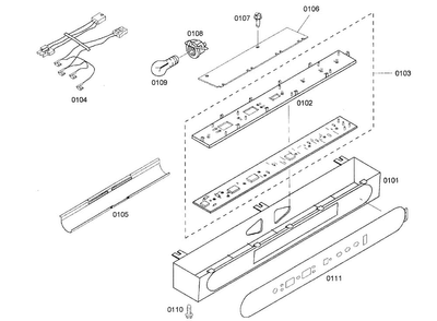 Control Panel Diagram and Parts List for KBUIT4855E01  Thermador Refrigerator