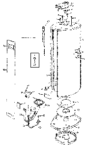 Replacement Parts Diagram and Parts List for 153338050  Kenmore Water Heater