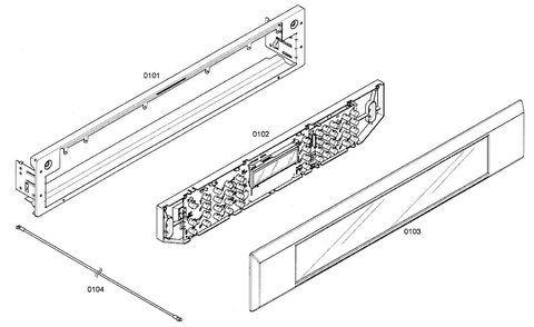 Control Panel Diagram and Parts List for ME301EP01  Thermador Wall Oven