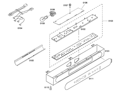 Control Panel Diagram and Parts List for KBUIT4265E 01 Thermador Refrigerator