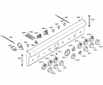 Control Panel Diagram and Parts List for PRD366GHC 11 Thermador Range