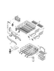 Racks Diagram and Parts List for SHU9912UC 06 Bosch Dishwasher