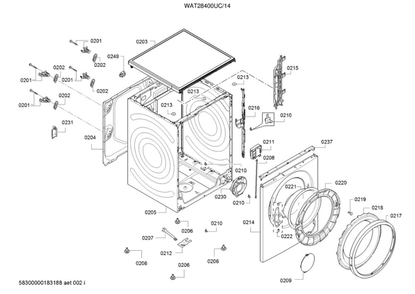 Part Location Diagram of 00629154 Bosch SCREW