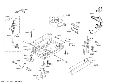 Diagram 4 Diagram and Parts List for SGX68U55UC-D5  Bosch Dishwasher