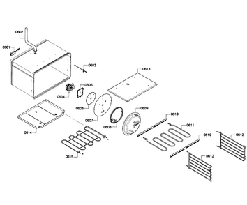 Oven Assy Diagram and Parts List for PRD366GHC 03 Thermador Range