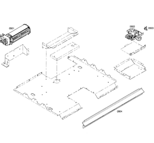 Fan Cooling Diagram and Parts List for HBN5650UC 03 Bosch Wall Oven