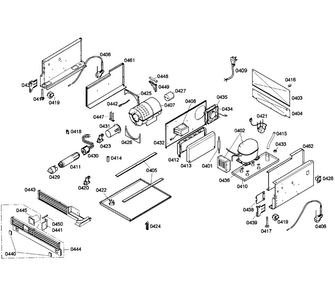 Compressor Diagram and Parts List for T24ID80NRP 99 Thermador Freezer