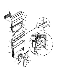 Snorkel Assembly-rear View Diagram and Parts List for GSC30CVWC-01  Thermador Range