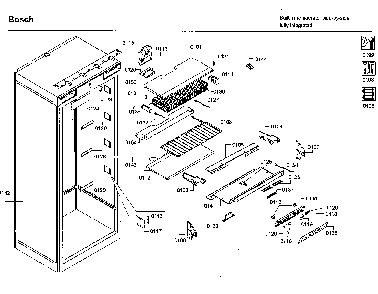 Refrigerator Diagram and Parts List for B30IR800SP 02 Bosch Refrigerator