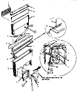 Snorkel Assembly, Rear View Diagram and Parts List for ESC30CVB  Thermador Range