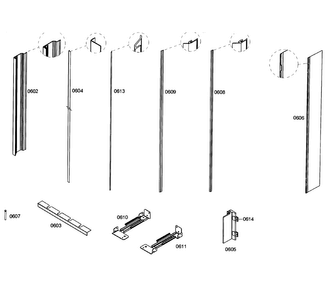 Framing Diagram and Parts List for T18ID80NRP 15 Thermador Freezer