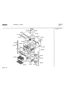 06 - UPPER BODY Diagram and Parts List for HBN765AUC(FD8207-)  Bosch Wall Oven