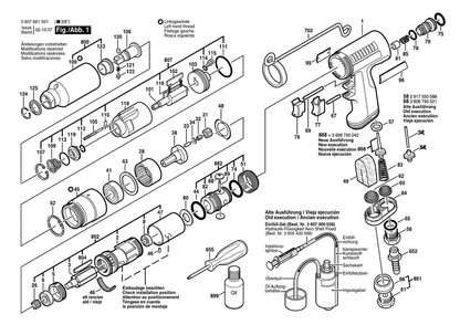Section 1 Diagram and Parts List for 0607661501  Bosch Wrench