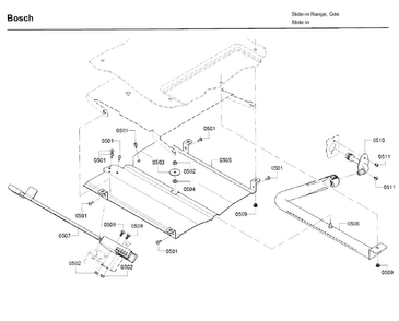 Ignition Asy Diagram and Parts List for HGI8054UC 06 Bosch Range