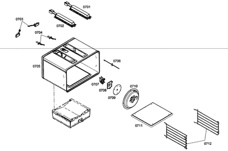 Oven Parts Diagram and Parts List for PRL364ELG02  Thermador Range