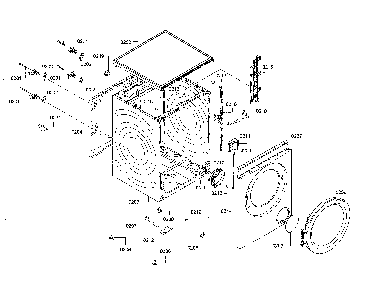 Cabinet Diagram and Parts List for WAW285H2UC 12 Bosch Washer
