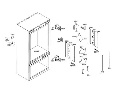 Lighting Diagram and Parts List for T36IB70CSS 01 Thermador Refrigerator