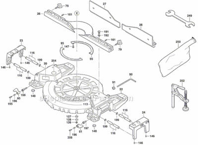 Page B Diagram and Parts List for 5312  Bosch Miter Saw