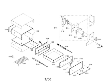 Warming Drawer Diagram and Parts List for HWD275UC 01 Bosch Warming Drawer