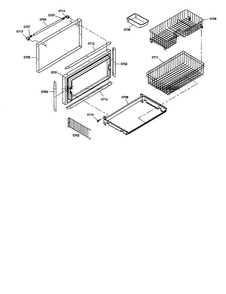 Freezer Door/racks Diagram and Parts List for KBURT3665E01  Thermador Refrigerator