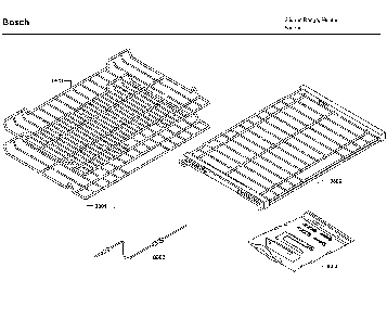 Shelfs Diagram and Parts List for HIIP054U 06 Bosch Range