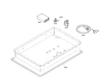 Power Cord/spark Module Diagram and Parts List for NGM5024UC 01 Bosch Cooktop