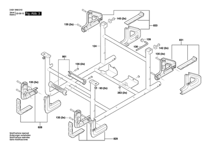 Part Location Diagram of 1609B07095 Bosch Corner Bracket
