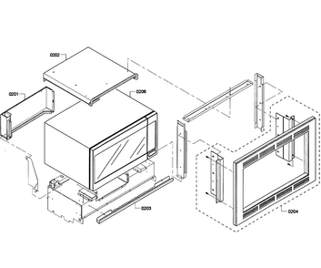 Trim Kit Diagram and Parts List for HBL8750UC 07 Bosch Microwave Oven Combo