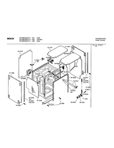 Tank Assembly Diagram and Parts List for SHY66C05UC 14 Bosch Dishwasher