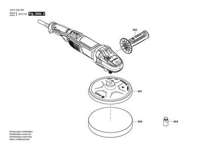 Section 2 Diagram and Parts List for GPO11-180S 3601CA23F0 Bosch Sander Polisher