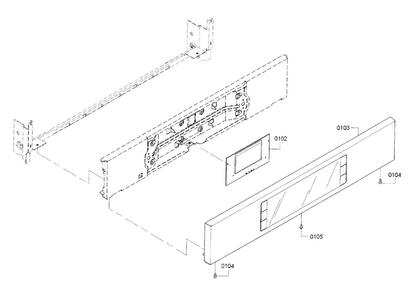 Control Panel Diagram and Parts List for HBLP451UC 01 Bosch Wall Oven