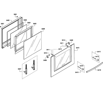 Door Assy Diagram and Parts List for HBL3460UC 05 Bosch Wall Oven
