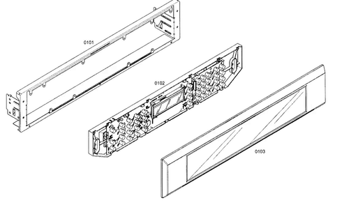 Control Panel Diagram and Parts List for MEM271EB01  Thermador Microwave