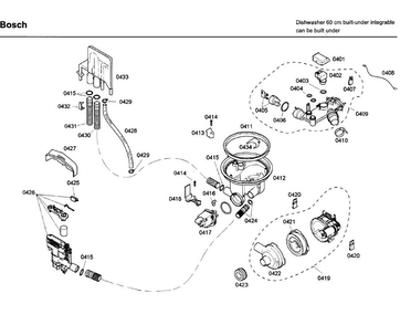Pump Diagram and Parts List for SHX43C02UC 46 Bosch Dishwasher