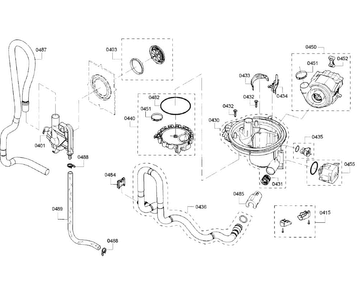 Pump Diagram and Parts List for SHX5AVF5UC 22 Bosch Dishwasher