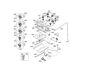 Valve Assy Diagram and Parts List for HGS3053UC 10 Bosch Range