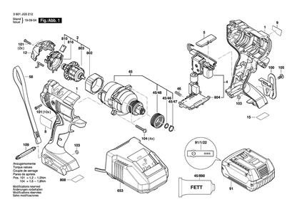 Part Location Diagram of 1600A00N61 Bosch Tool GEAR BOX