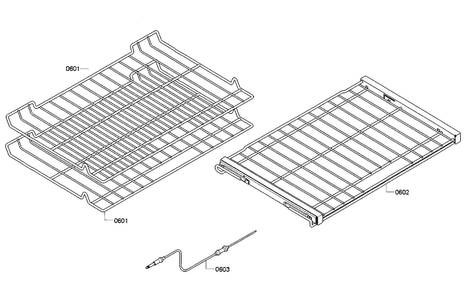 Shelf Diagram and Parts List for HBL8461UC 01 Bosch Wall Oven