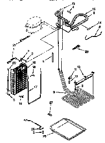 Lower Unit And Tubing Diagram and Parts List for TSS48QBW00  Thermador Refrigerator