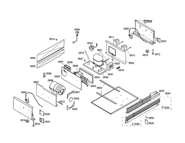 Condenser/compressor Diagram and Parts List for T30IR70NSP-05  Thermador Refrigerator
